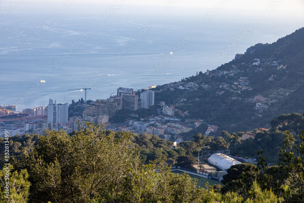 Obraz premium Monaco, taken over the rooftops of the Mediterranean