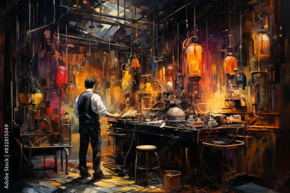 A curious and inventive tinkerer, crafting ingenious gadgets and contraptions. - Generative AI A curious and inventive tinkerer, crafting ingenious gadgets and contraptions. - Generative AI