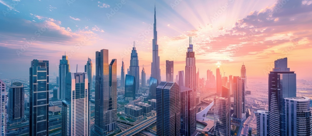 Fototapeta premium stunning downtown skyline.