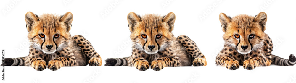 Three Different Pictures of a Cheetah Laying Down Three Different Pictures of a Cheetah Laying Down