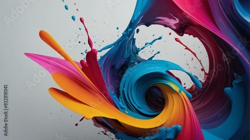 A modern graphic design featuring bold and smooth gradient transitions between bright colors. abstract background