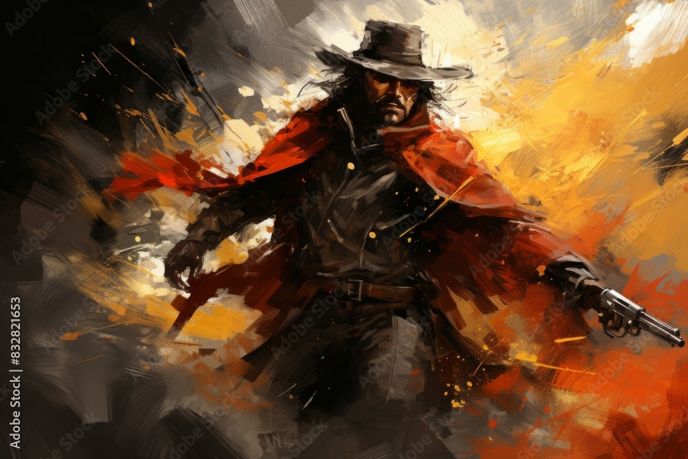 A relentless and skilled bounty hunter, tracking down and capturing fugitives with ruthless efficiency. - Generative AI A relentless and skilled bounty hunter, tracking down and capturing fugitives with ruthless efficiency. - Generative AI