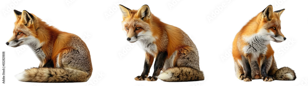 Two Foxes Sitting Together Two Foxes Sitting Together