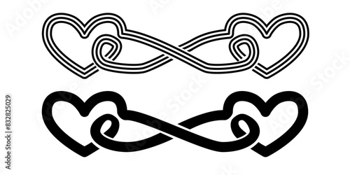 celtic endless love infinite logo pattern background icon logo. vector illustration.
