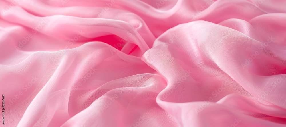 Chic soft pink backdrop with graceful flowing fabric pattern in the center for a stylish touch