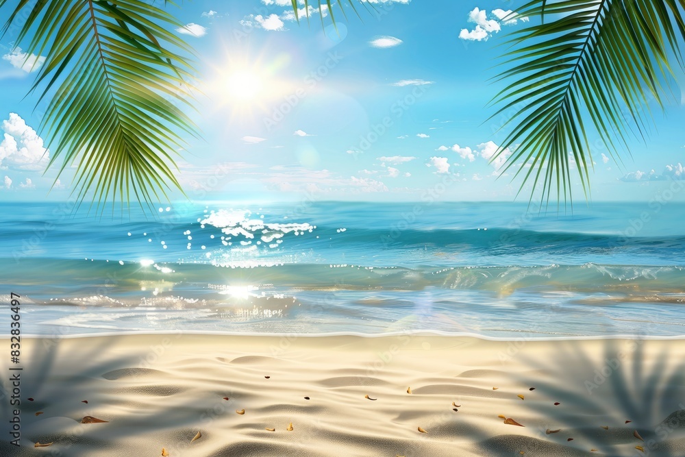 Obraz premium summer background,realistic,HD with generative ai