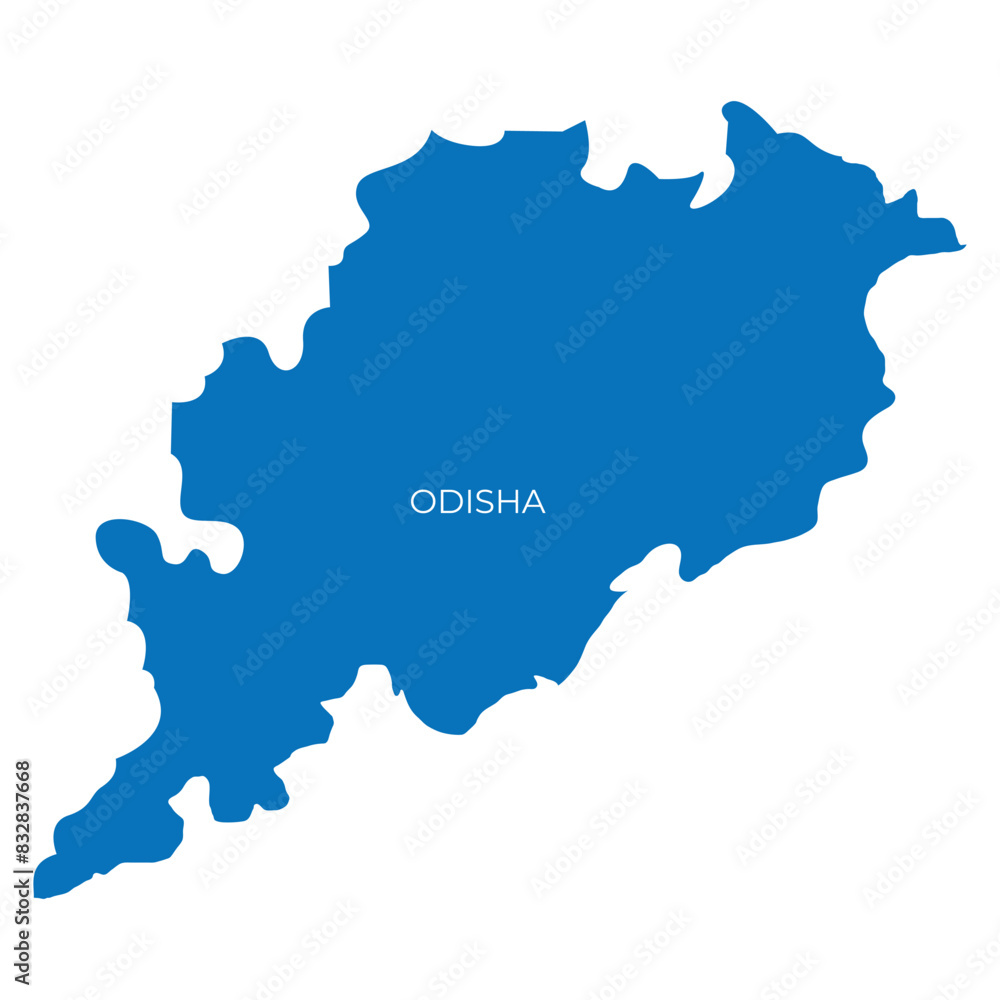 Indian States Map Vector Illustration Silhouette Boundary Stock Vector