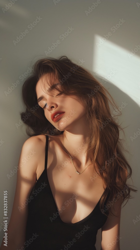 Sunlit Serenity: A Female model Portrait Sunlit Serenity: A Female model Portrait