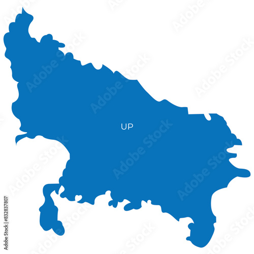 Indian states map vector illustration silhouette boundary