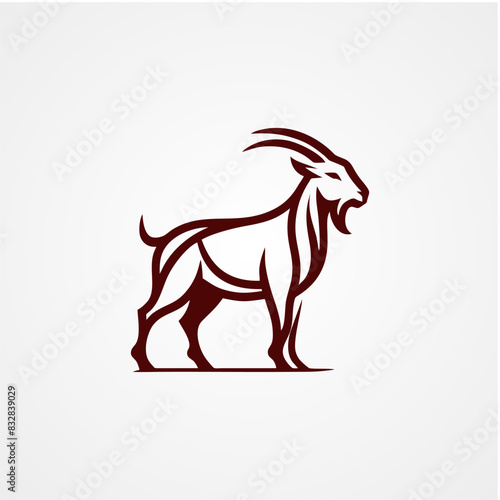goat idea logo design concept vector icon © rifai