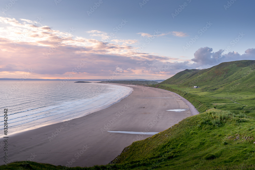 Rhossili Beach, Gower, Wales, United Kingdom. Rhossili Beach, Gower, Wales, United Kingdom.