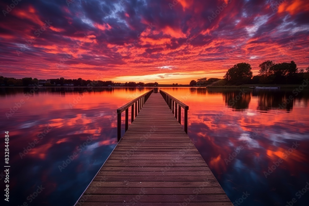 Fototapeta premium Sunsets and sunrises - Generative AI