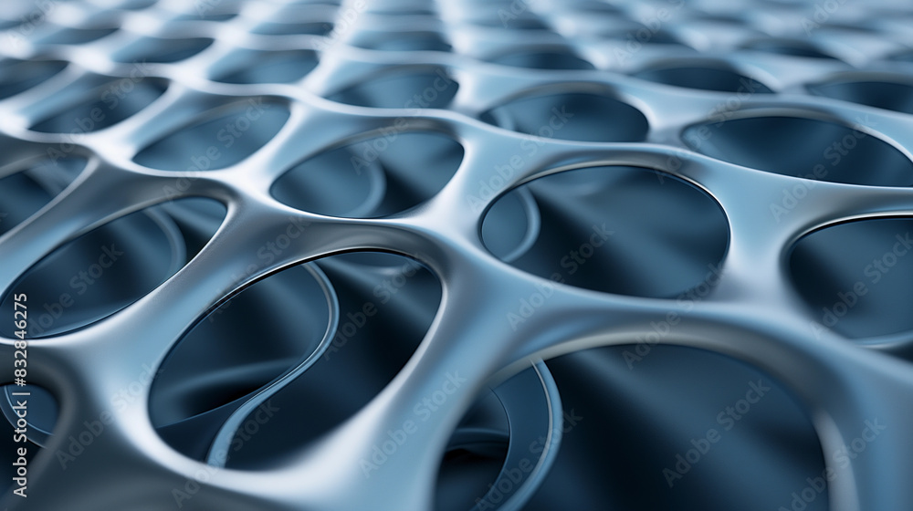 Obraz premium The image is a close up of a pattern of circles, with some of them overlapping