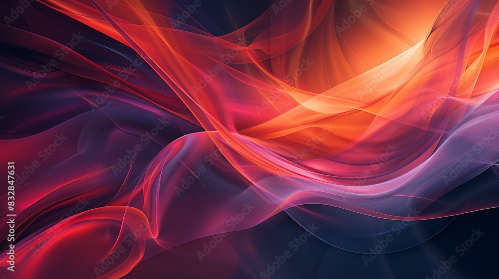 Obraz premium Abstract painting. Bright colors. Red, orange, purple, blue.