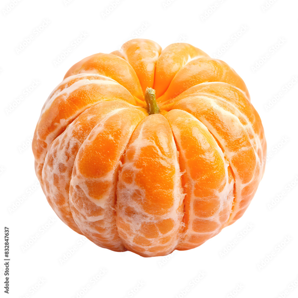 peeled tangerine on transparent background with editable mask layer peeled tangerine on transparent background with editable mask layer