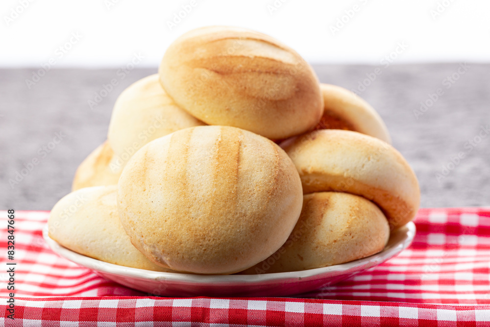 Delicious and nutritious almojabanas or pandebono, a food based on cassava flour and cheese Delicious and nutritious almojabanas or pandebono, a food based on cassava flour and cheese