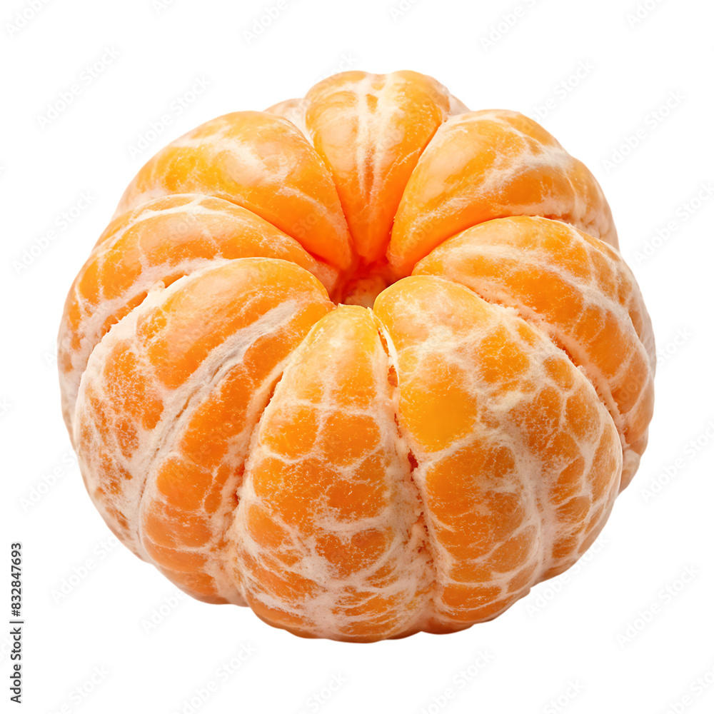peeled tangerine on transparent background with editable mask layer peeled tangerine on transparent background with editable mask layer