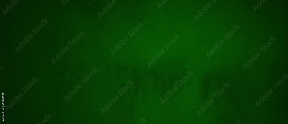 Fototapeta premium Old wall background. Black dark jade emerald green grunge background.