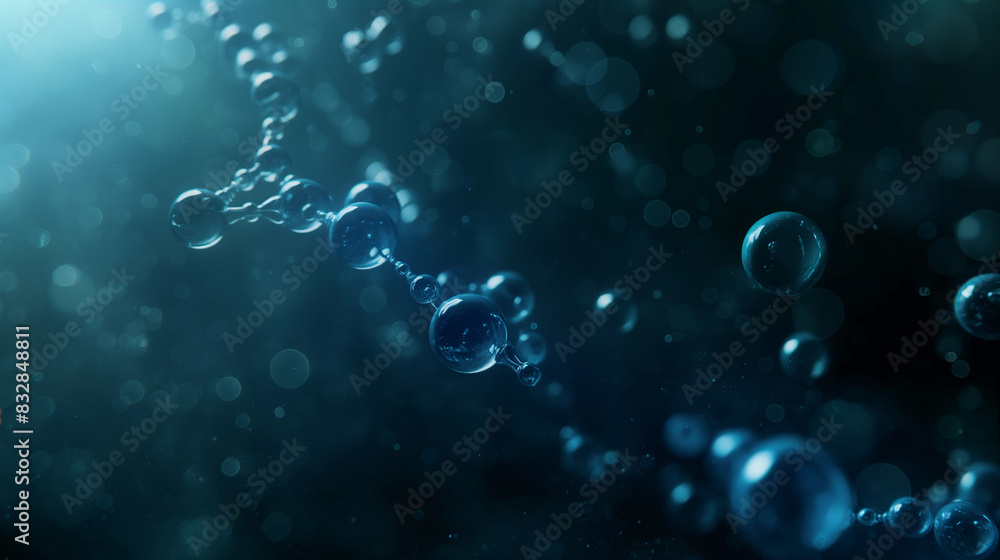 A blue background with many small blue spheres A blue background with many small blue spheres