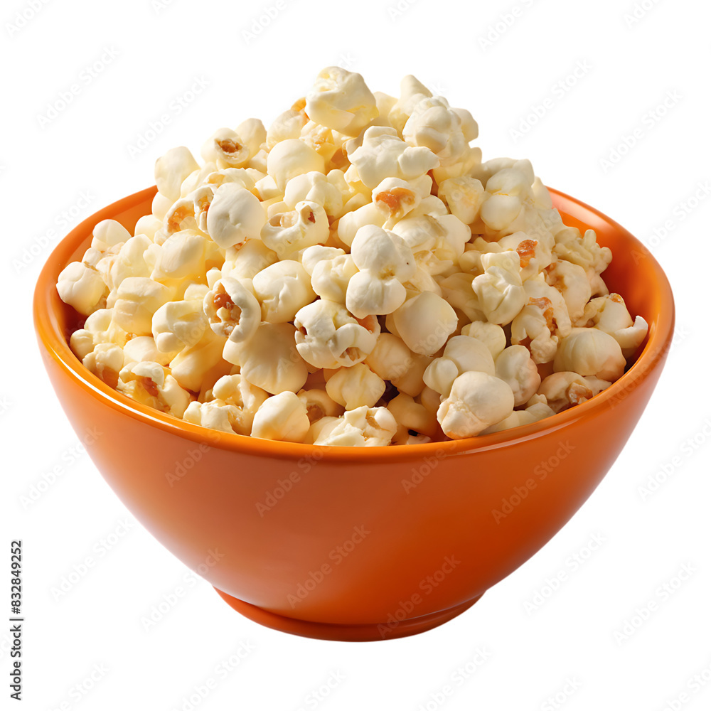 Cinema food popcorn in disposable bowl Cinema food popcorn in disposable bowl