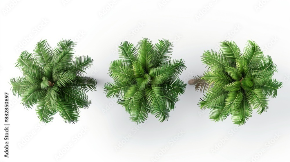 Top View of Palm Trees - Generative AI Top View of Palm Trees - Generative AI