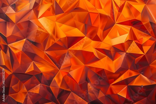 Polygonal Dark Orange Triangular Pattern in Origami Style for Business Design.