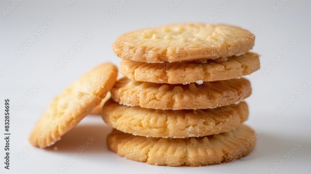 Butter cookies on a white background Butter cookies on a white background