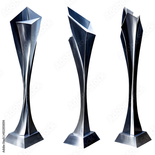 A series of large abstract metal sculptures Transparent Background Images 
