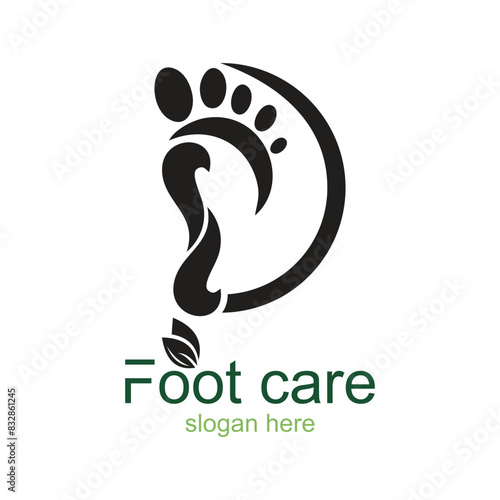 Foot care logo design simple concept Premium Vector