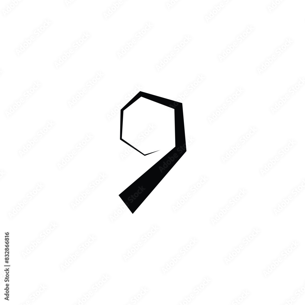 number 9 tree branch simple vector logo symbol number 9 tree branch simple vector logo symbol