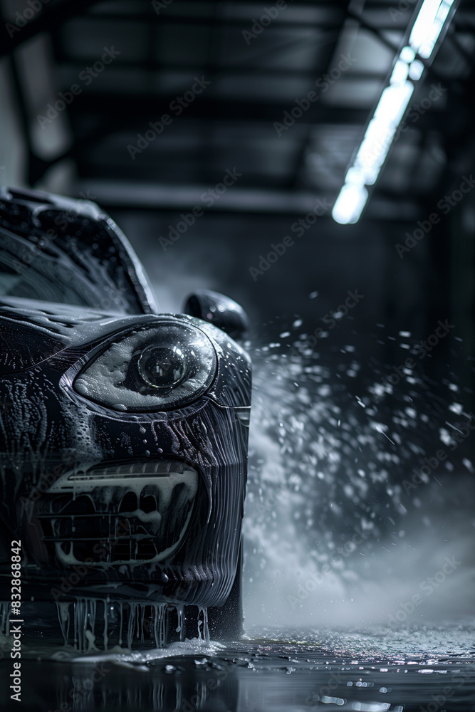 Stunning Suds Car Wash Artwork Illustration Stunning Suds Car Wash Artwork Illustration