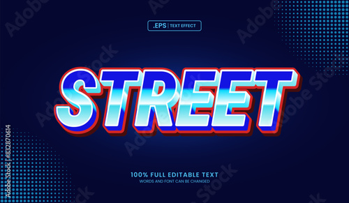 Design editable text effect, street 3d bold