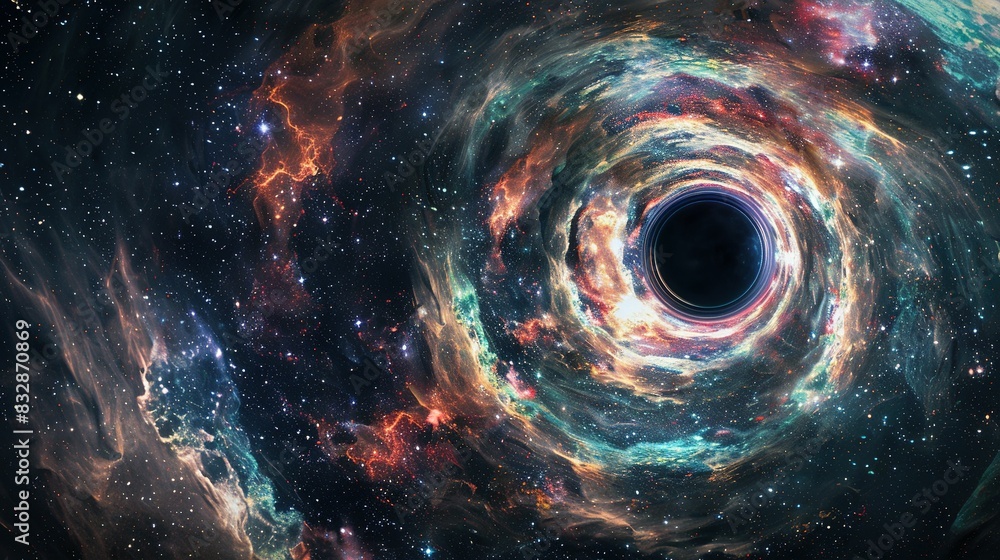Abstract Universe: Black Hole, Nebula, and Starry Cloud Fields Abstract Universe: Black Hole, Nebula, and Starry Cloud Fields