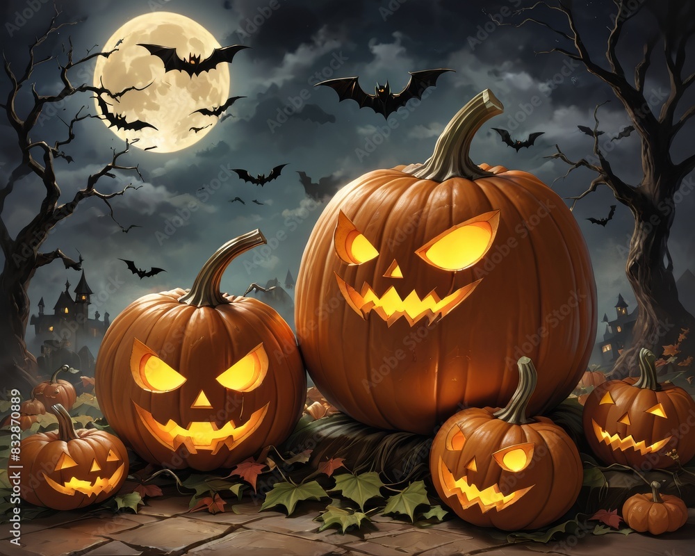 Haunting Halloween Scenes: Spooky Delights for Your Designs Haunting Halloween Scenes: Spooky Delights for Your Designs