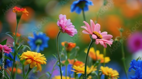 Attractive flowers and their surroundings photo