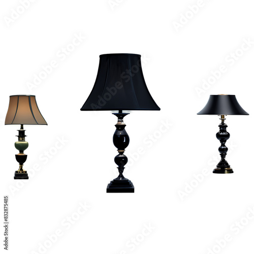 A series of table lamps Transparent Background Images © Hans