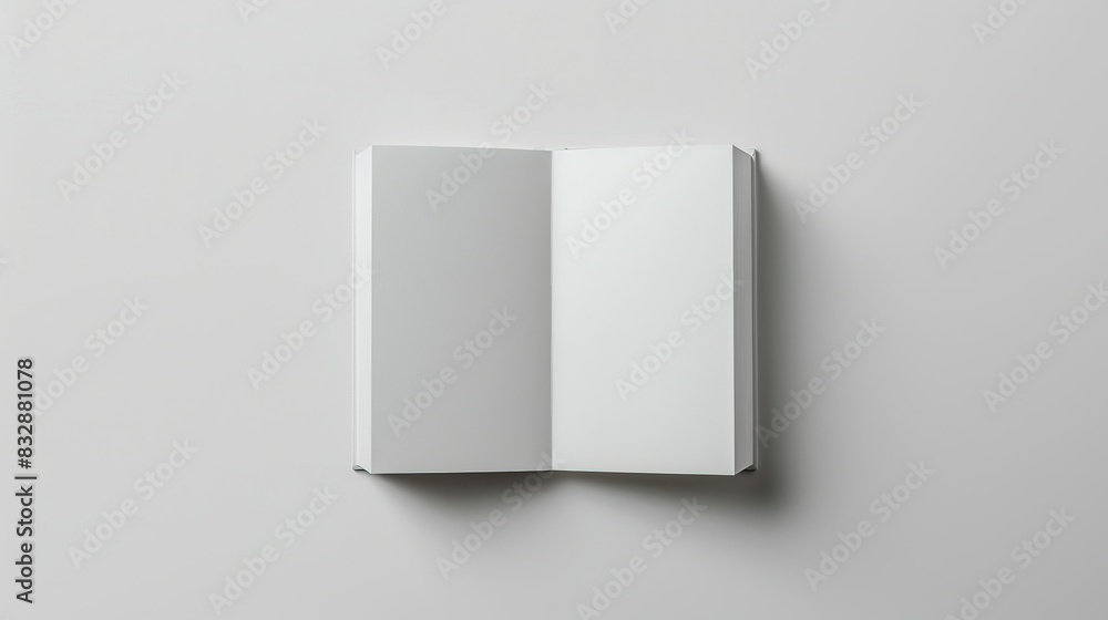 Blank book cover mockup with copy space, matte finish, white background Blank book cover mockup with copy space, matte finish, white background