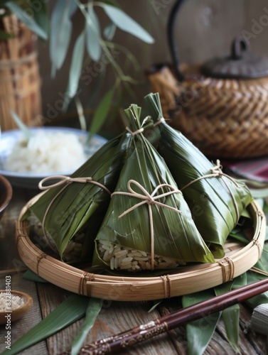 Traditional Zongzi for Dragon Boat Festival Celebration