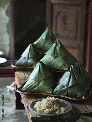 Traditional Zongzi for Dragon Boat Festival Celebration