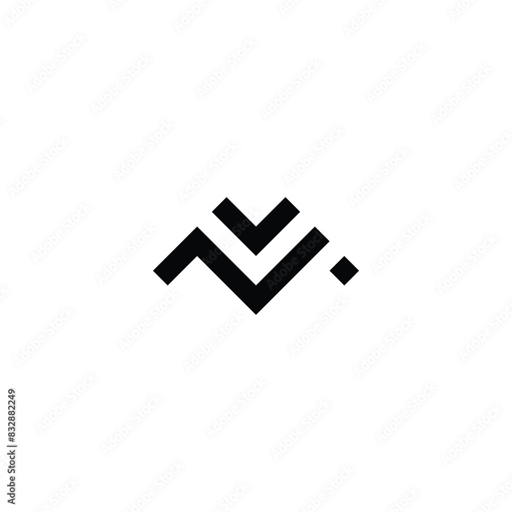 Letter v N M square geometric symbol simple logo vector Letter v N M square geometric symbol simple logo vector
