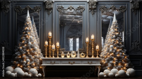 Christmas living room inter...