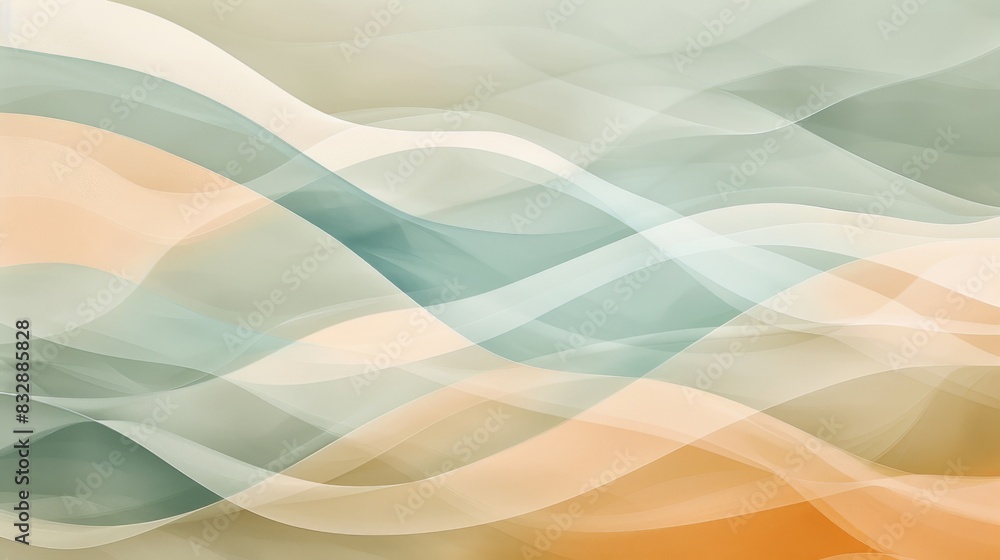 Obraz premium Subtle Wave Patterns with Soft Pastel Colors