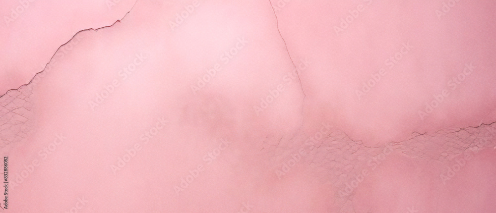 Fototapeta premium Un viejo grunge pintado con grietas y rayones, textura grunge rosa borrosa manchada, fondo de acuarela rosa con efecto de tinta rosa