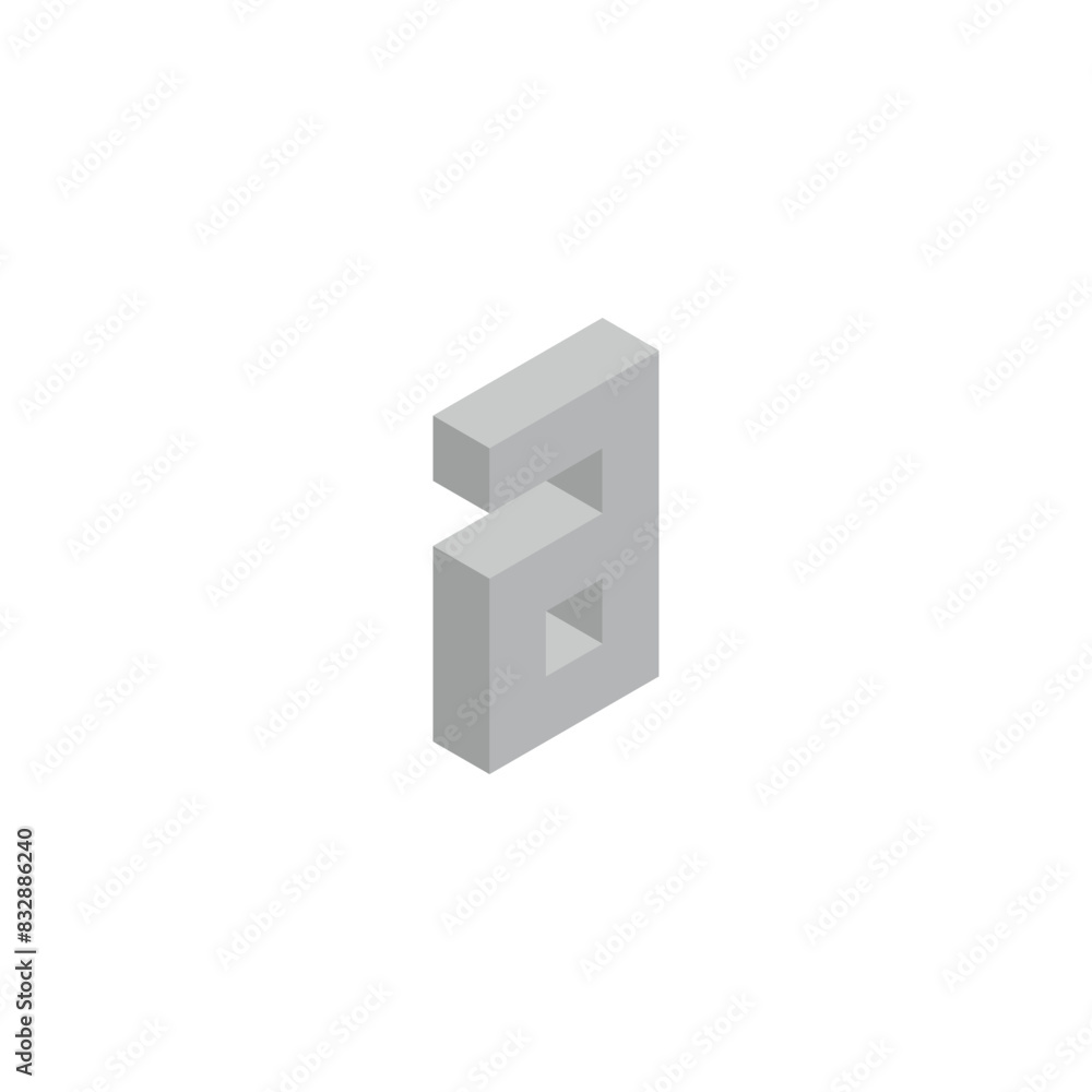 Letter a 3d geometric symbol simple logo vector Letter a 3d geometric symbol simple logo vector