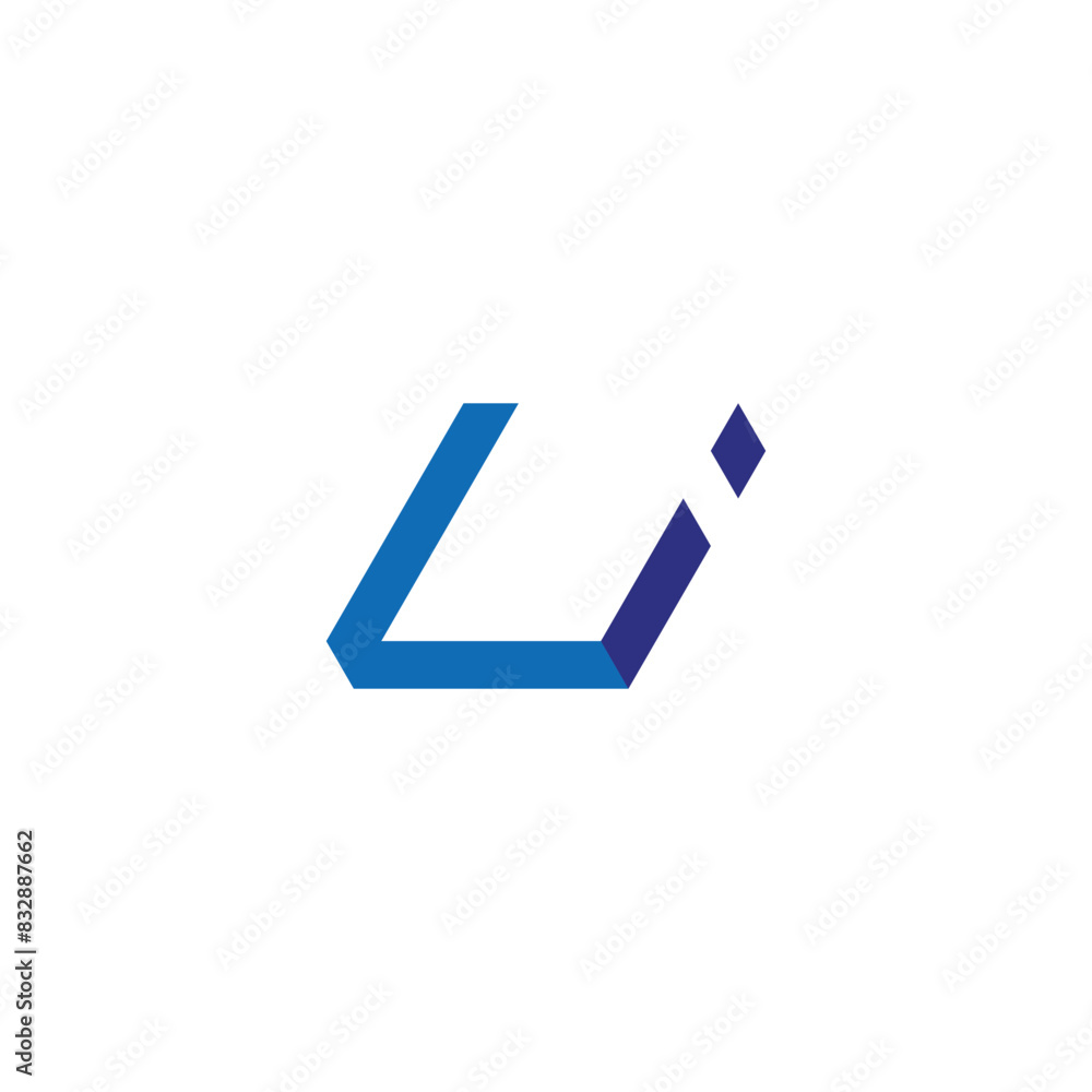 Letter Li modern geometric symbol simple logo vector Letter Li modern geometric symbol simple logo vector