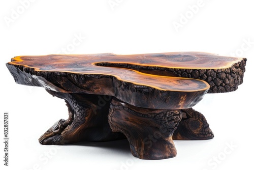 Creative innovative table design - a model exemplifying forward-thinking aesthetics and functionality, merging artistic vision with practical use to redefine modern interiors. photo