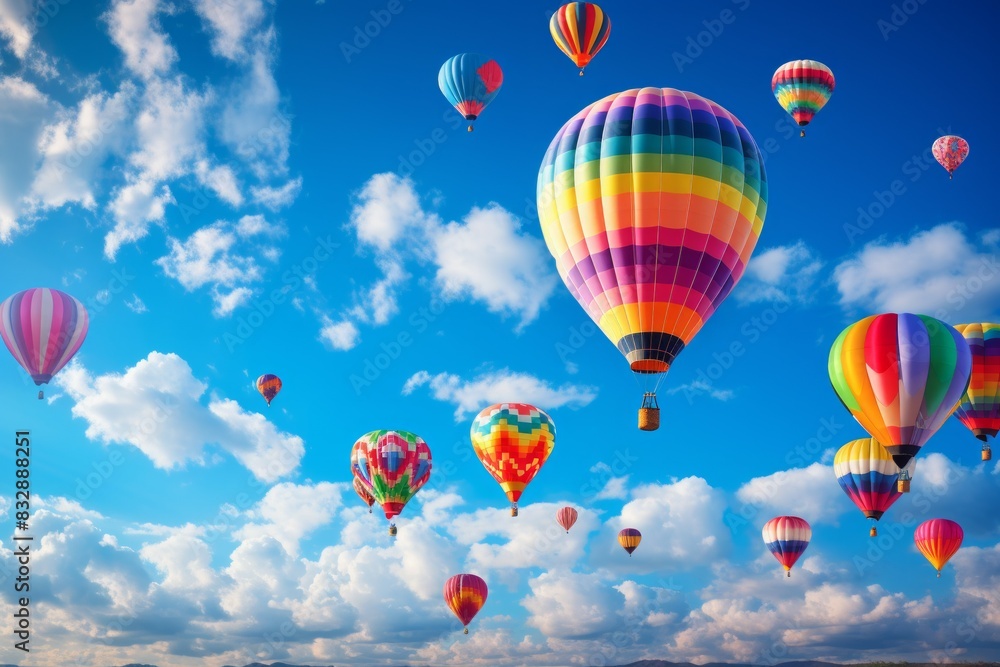 Fototapeta premium Hot air balloons - Generative AI