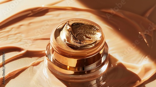 A luxurious eye cream with a metallic finish photo