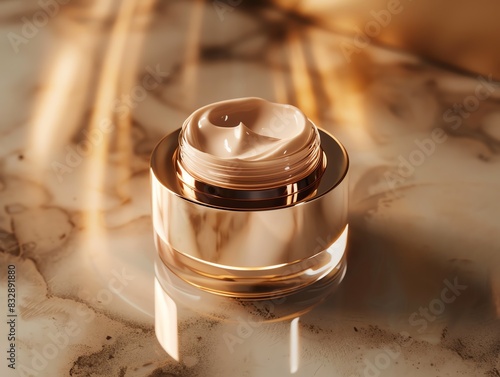 A luxurious eye cream with a metallic finish photo