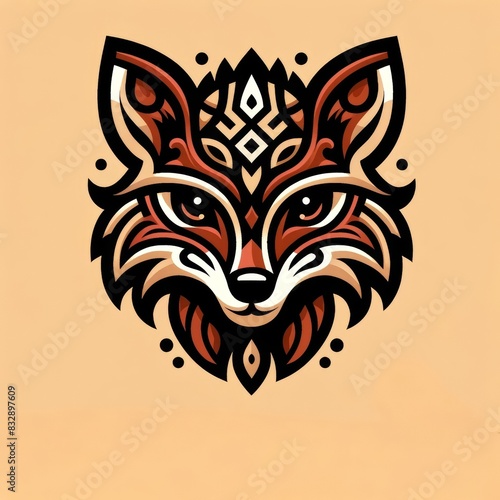 Modern minimalist fox face logo with sharp features